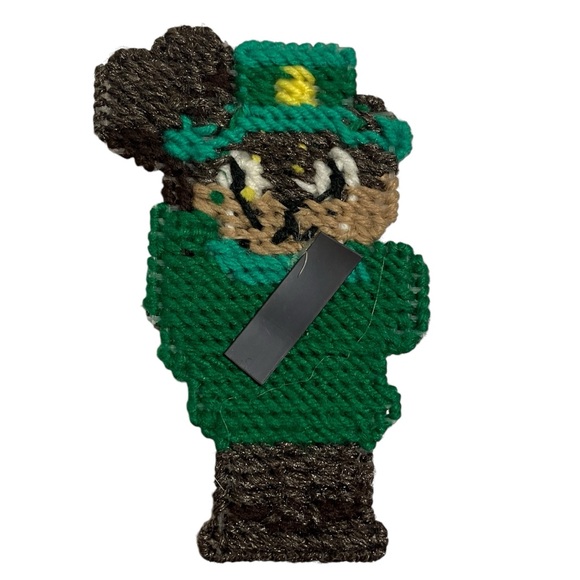 Vintage Plastic Canvas Needlepoint Teddy Bear Magnets Multi Holiday Lot of 5 - Picture 3 of 10